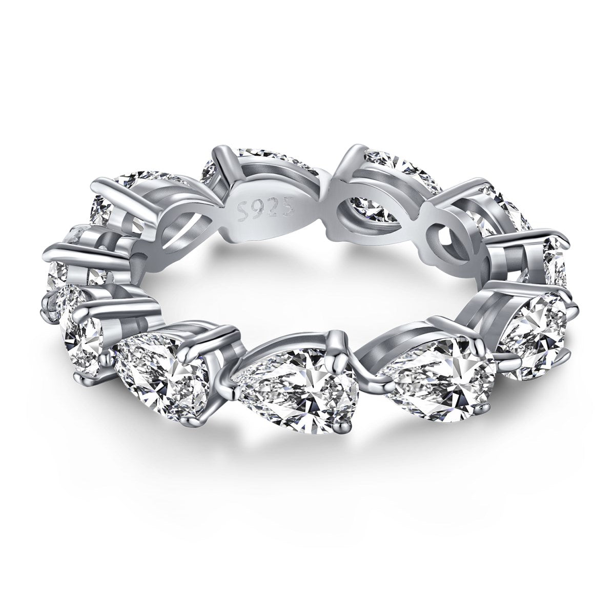 [Aura Jewelry]Exquisite Pear Cut Tennis Ring