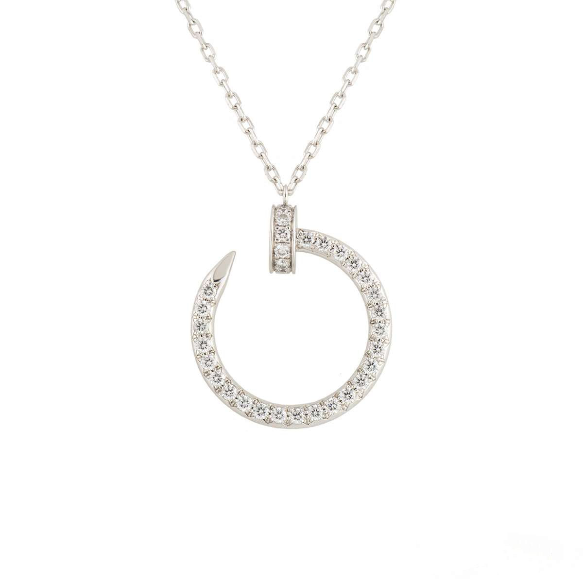 [⭐Aura]JUSTE NECKLACE SILVER DIAMONDS