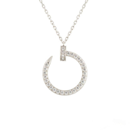 [⭐Aura]JUSTE NECKLACE SILVER DIAMONDS