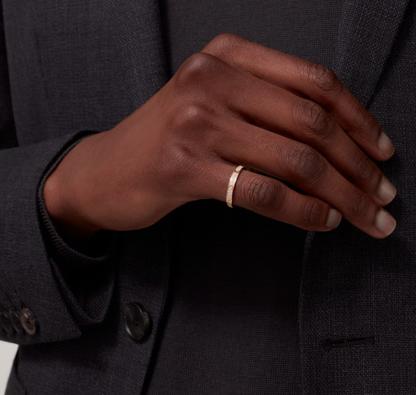 [⭐Aura]LOVE RING 2.6mm-wide full-diamond ring Gold