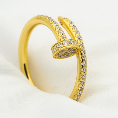 [⭐Aura]JUSTE RING 1.8MM GOLD DIAMONDS