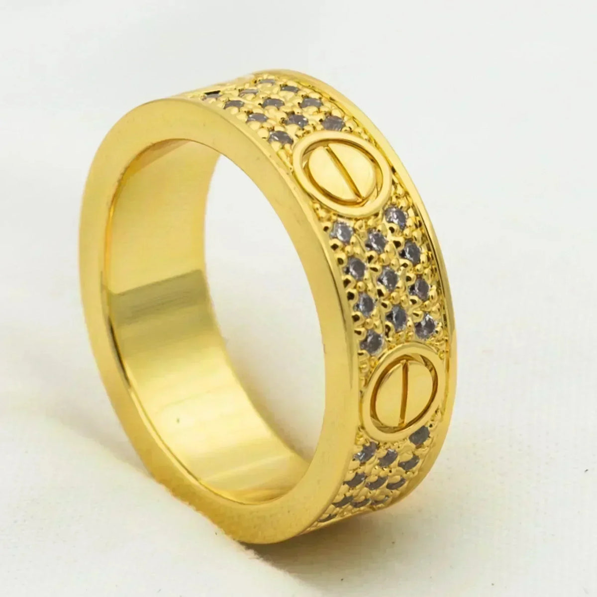 [⭐Aura]LOVE RING 5.5MM DIAMONDS PAVED
