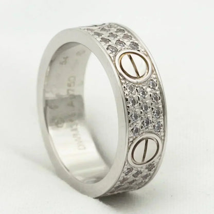 [⭐Aura]LOVE RING 5.5MM DIAMONDS PAVED
