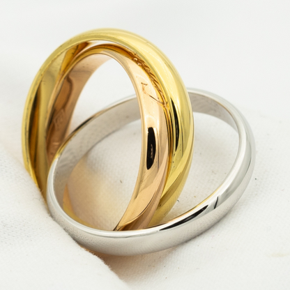 [⭐Aura Jewelry]TRINITY RING GOLD PINK GOLD SILVER