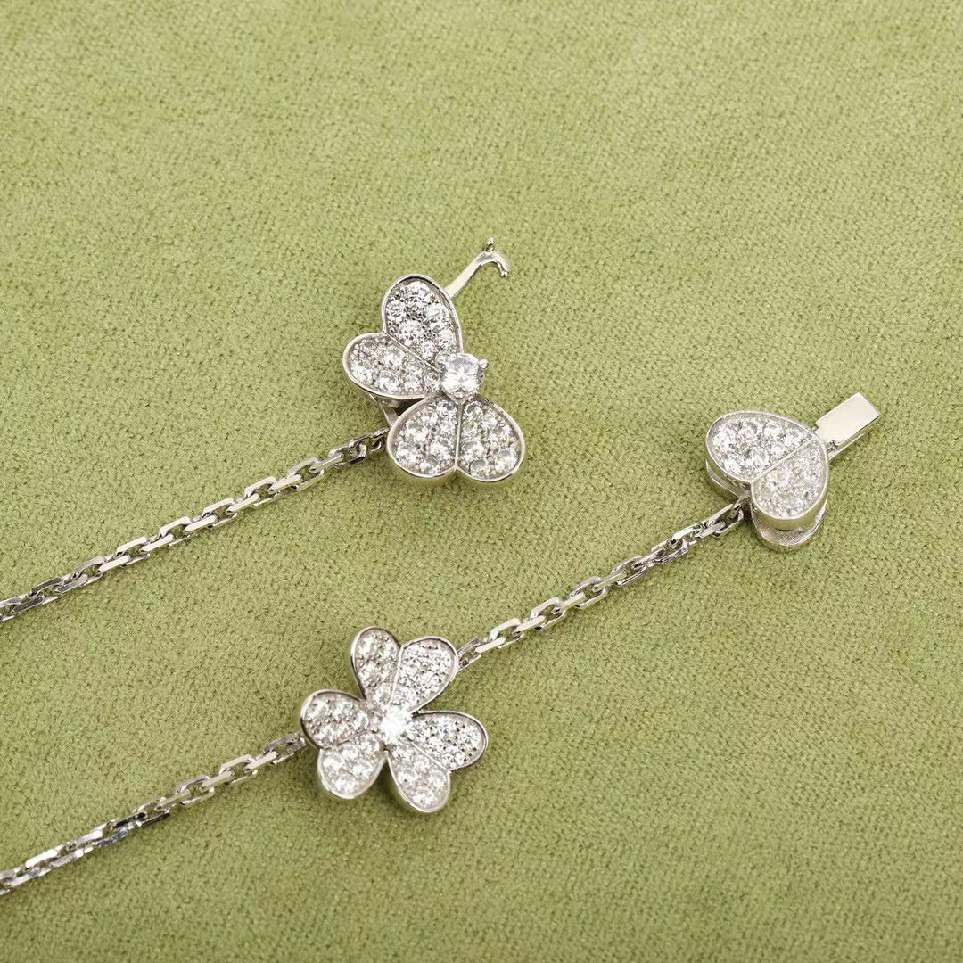[⭐Aura]FRIVOLE SILVER 9 FLOWERS NECKLACE
