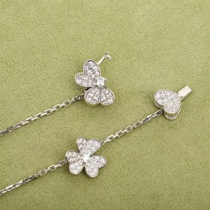 [⭐Aura]FRIVOLE SILVER 9 FLOWERS NECKLACE