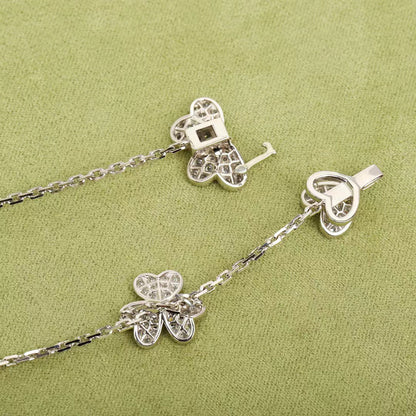 [⭐Aura]FRIVOLE SILVER 9 FLOWERS NECKLACE