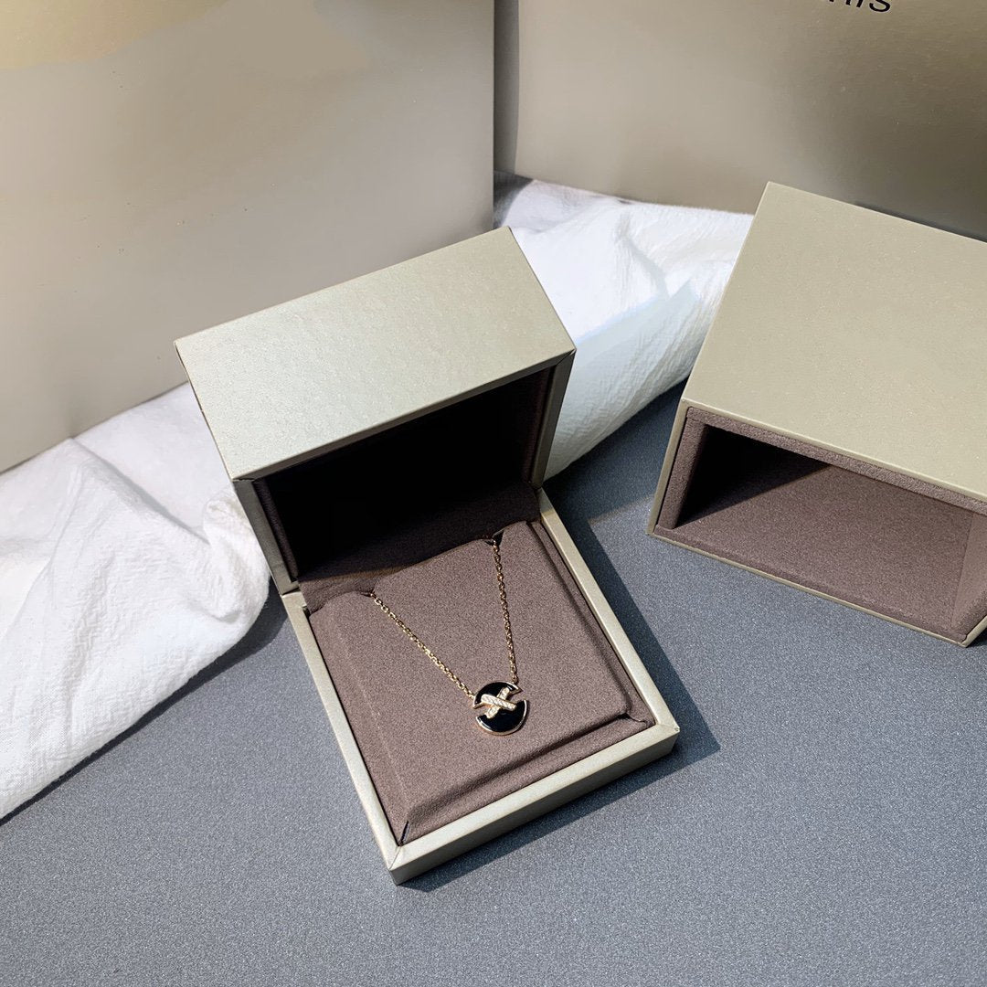 [⭐Aura]JEUX DE PINK GOLD DIAMOND NECKLACE