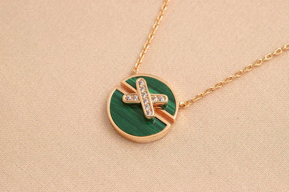 [⭐Aura]JEUX DE ROSE GOLD DIAMOND NECKLACE