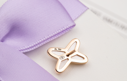 [⭐Aura]JEUX DE WHITE MOP ROSE GOLD DIAMOND EARRINGS