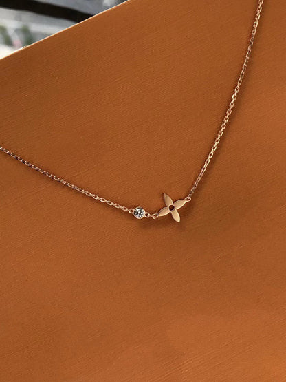 [⭐Aura]BLOSSOM PENDANT PINK GOLD AND DIAMOND