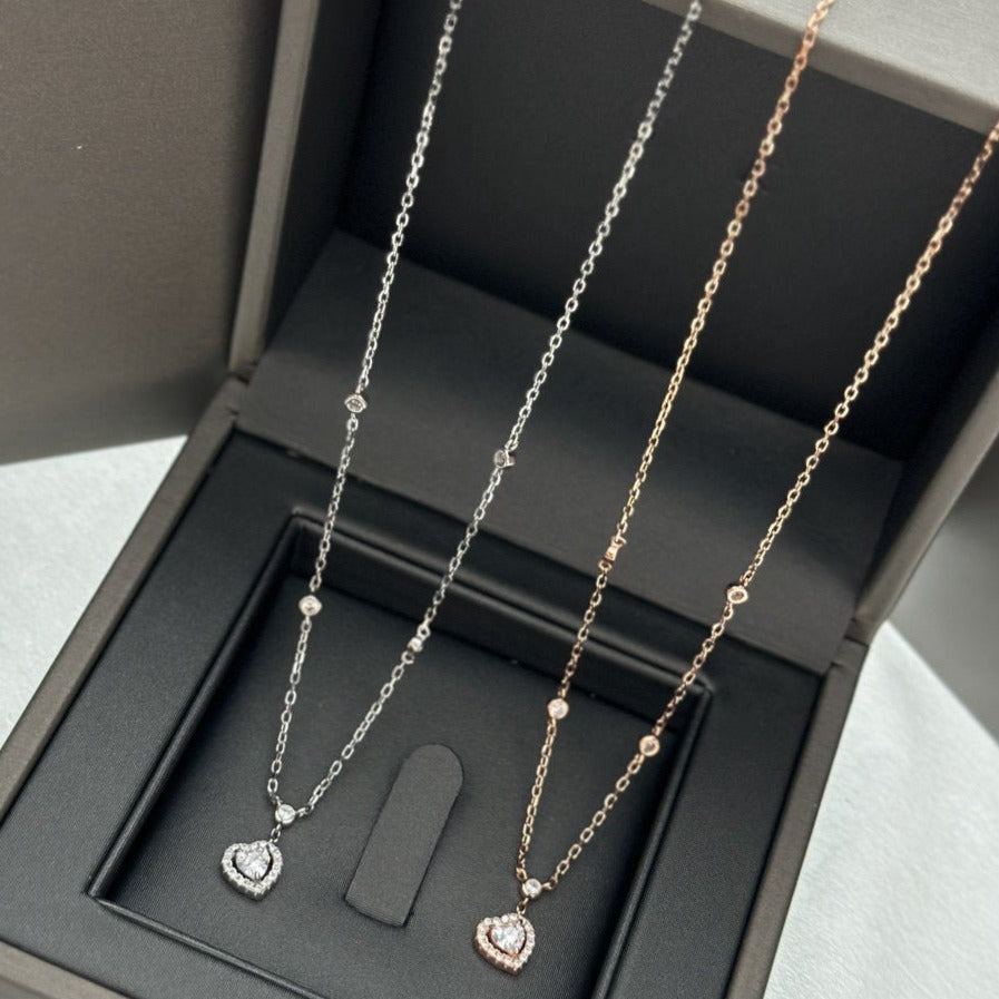 [⭐Aura]JOY HEART DIAMOND NECKLACE