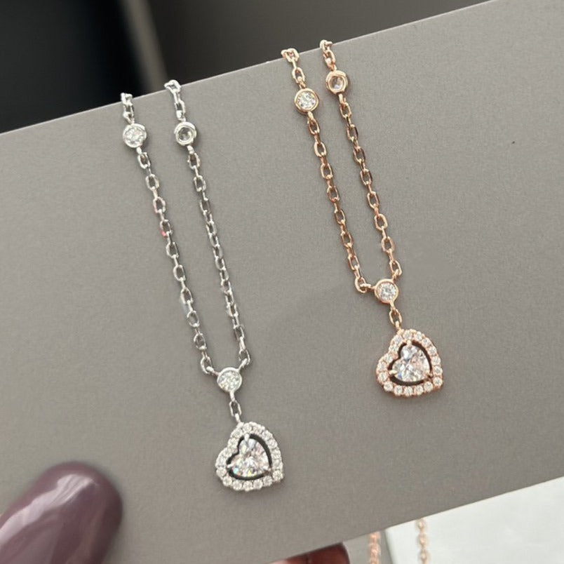 [⭐Aura]JOY HEART DIAMOND NECKLACE