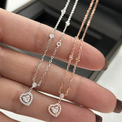 [⭐Aura]JOY HEART DIAMOND NECKLACE