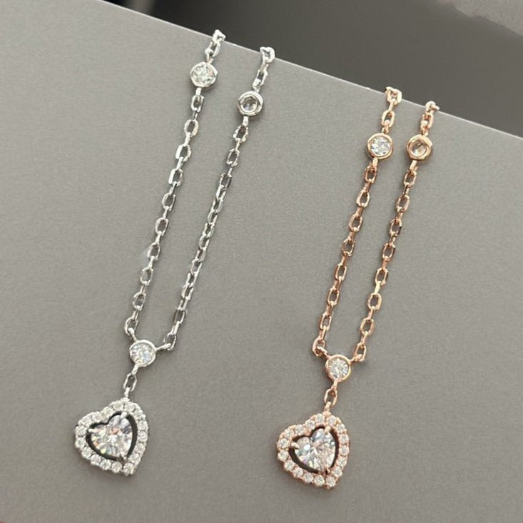 [⭐Aura]JOY HEART DIAMOND NECKLACE