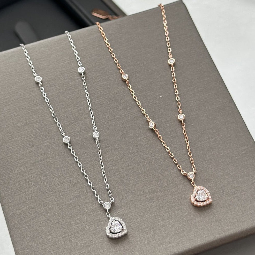 [⭐Aura]JOY HEART DIAMOND NECKLACE