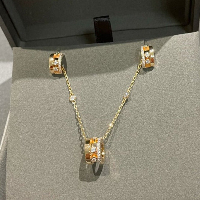 [⭐Aura]CHAIN MOVE ROMANE PEDAND NECKLACE