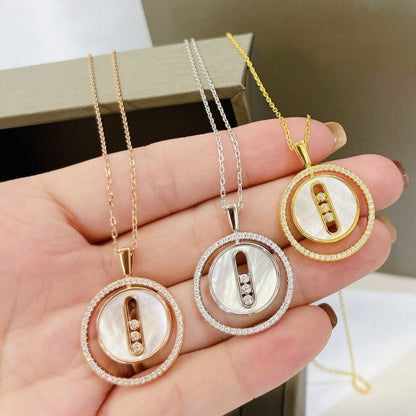 [⭐Aura]Demo MOVE MM NACRE BLANCHE DIAMOND NECKLACE