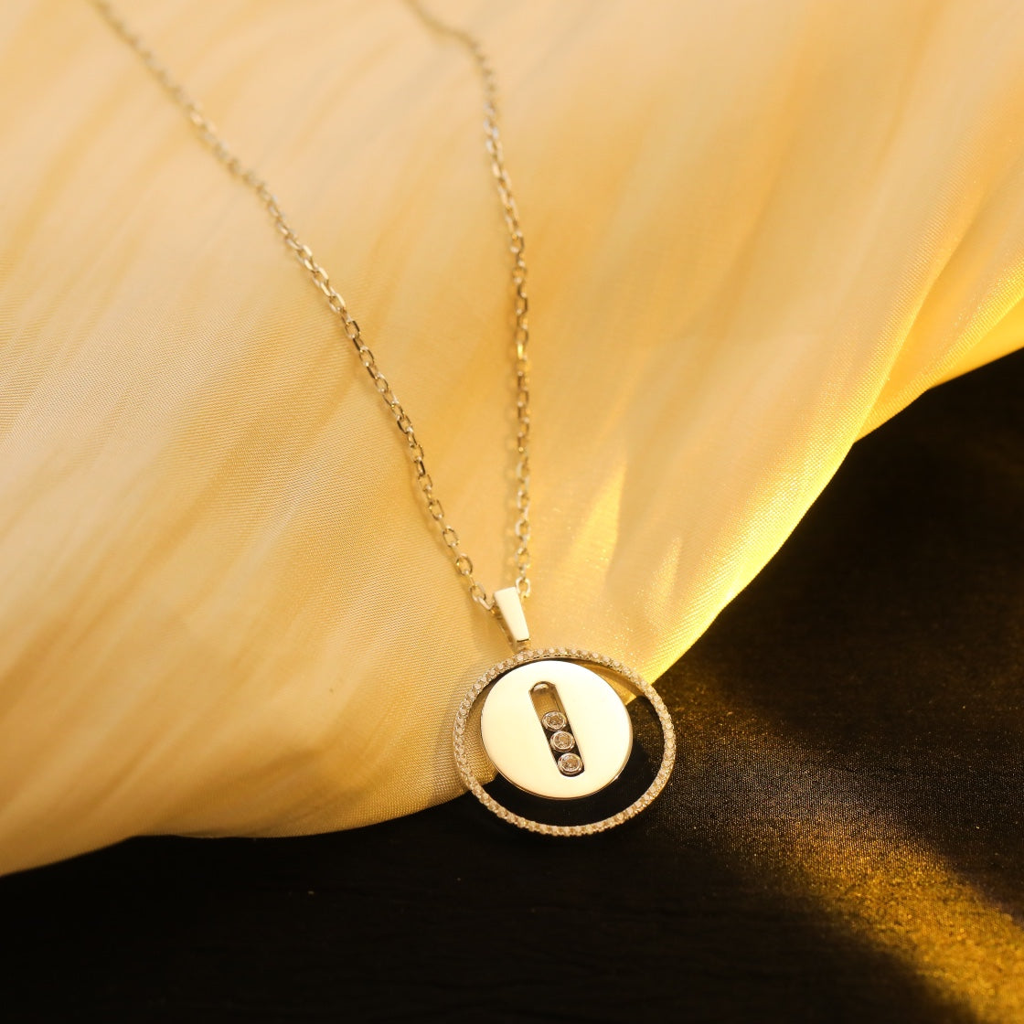 [⭐Aura]Demo MOVE MM SILVER DIAMOND NECKLACE
