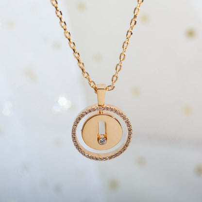 [⭐Aura]Demo MOVE PM NECKLACE PINK GOLD DIAMOND