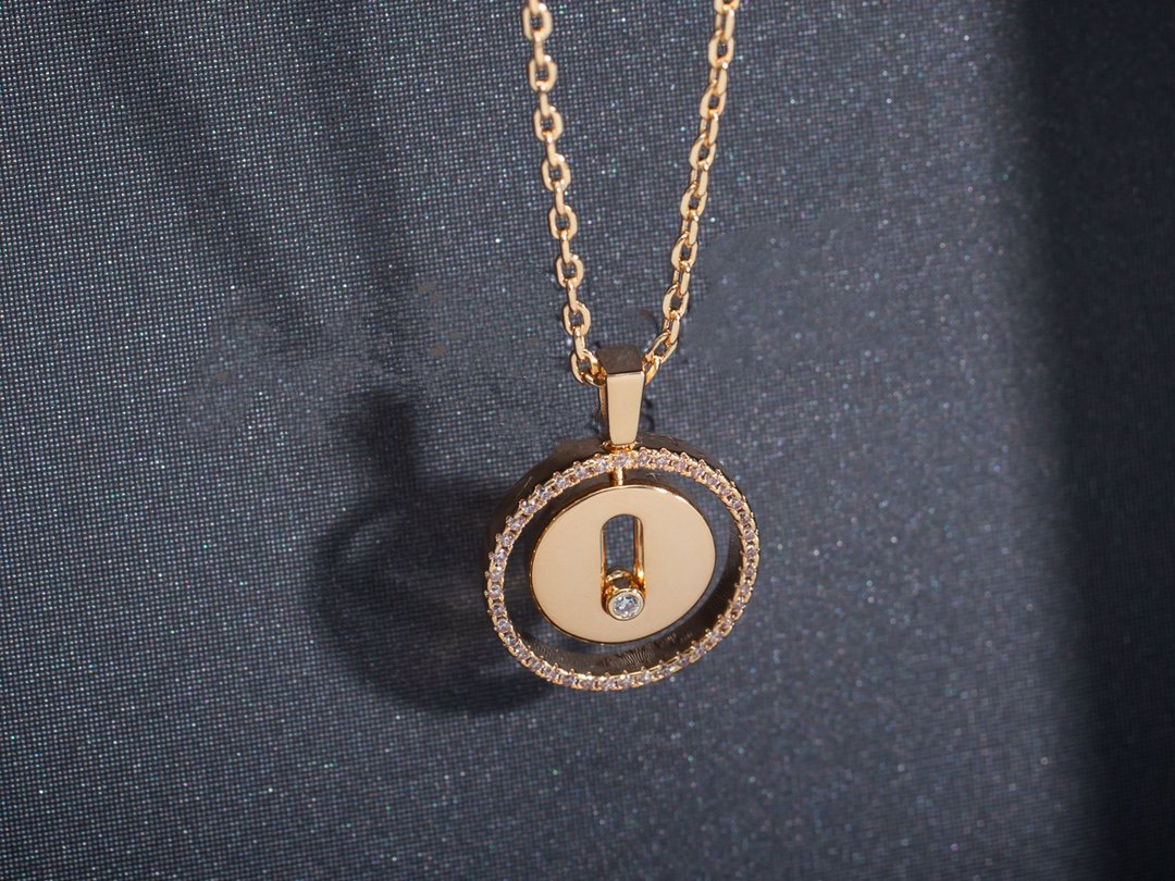 [⭐Aura]Demo MOVE PM NECKLACE PINK GOLD DIAMOND