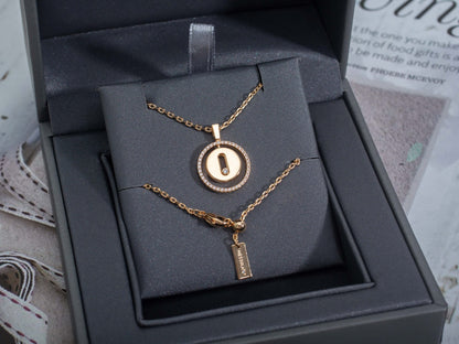 [⭐Aura]Demo MOVE PM NECKLACE PINK GOLD DIAMOND