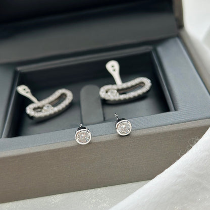 [⭐Aura]MOVE UNO SILVER DIAMOND EARRINGS