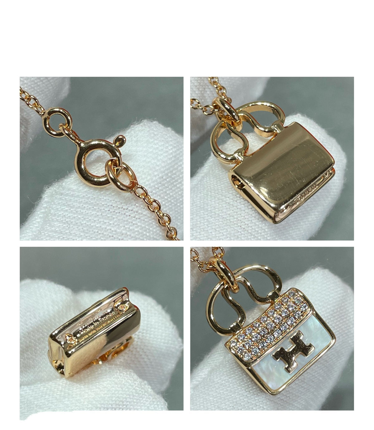 [⭐Aura]H CIRCE MOISSANITE PENDANT NECKLACE GOLD