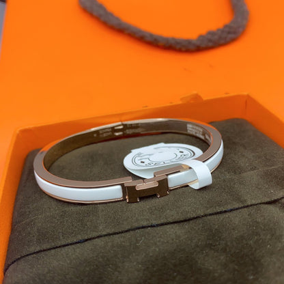 [⭐Aura]CLASSIC HM CLIC WHITE 8MM ENAMEL BRACELET