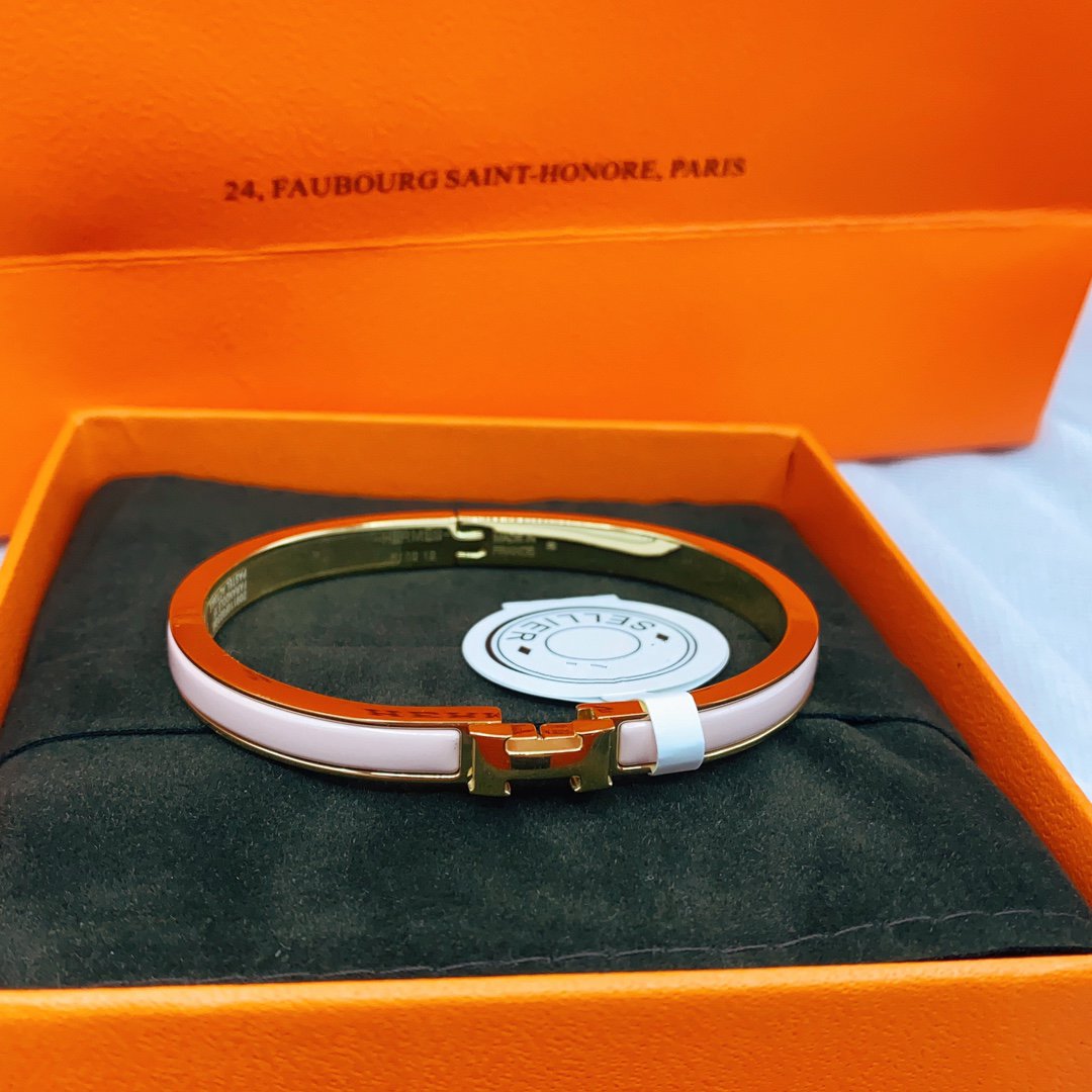 [⭐Aura]CLASSIC HM CLIC  PINK 8MM ENAMEL BRACELET