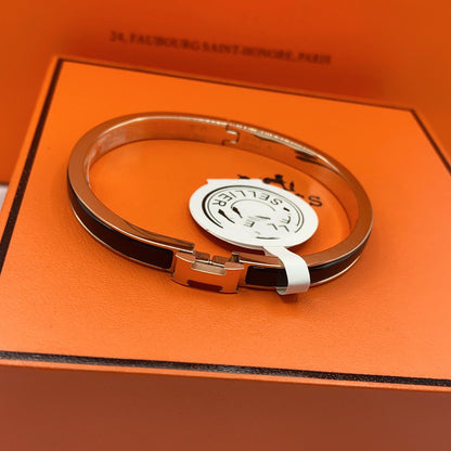 [⭐Aura]CLASSIC HM CLIC BLACK 8MM ENAMEL BRACELET