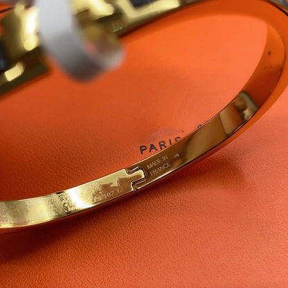 [⭐Aura]CLASSIC HM CLIC BLACK 8MM ENAMEL BRACELET