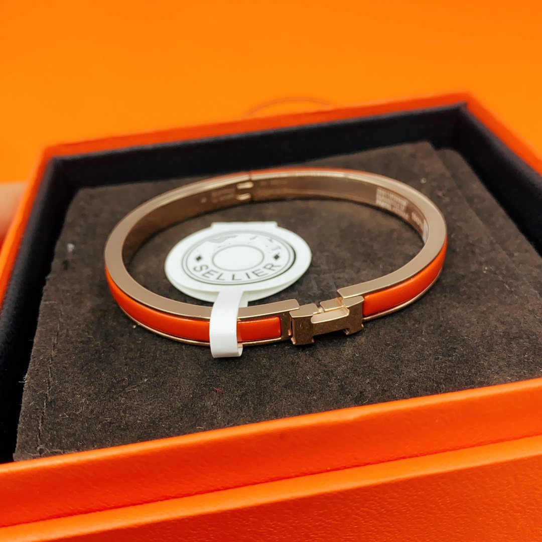 [⭐Aura]CLASSIC HM CLIC RED 8MM ENAMEL BRACELET