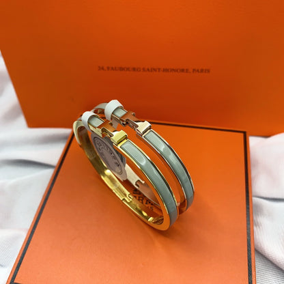 [⭐Aura]CLASSIC HM CLIC GREEN 8MM ENAMEL BRACELET
