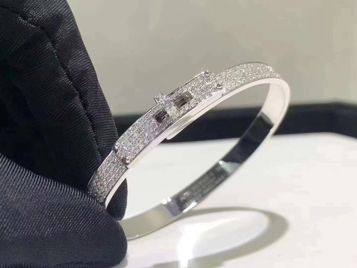 [⭐Aura]HM KELLY BRACELET IN SILVER AND FULL PAVE DIAMOND