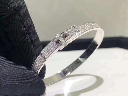 [⭐Aura]HM KELLY BRACELET IN SILVER AND FULL PAVE DIAMOND