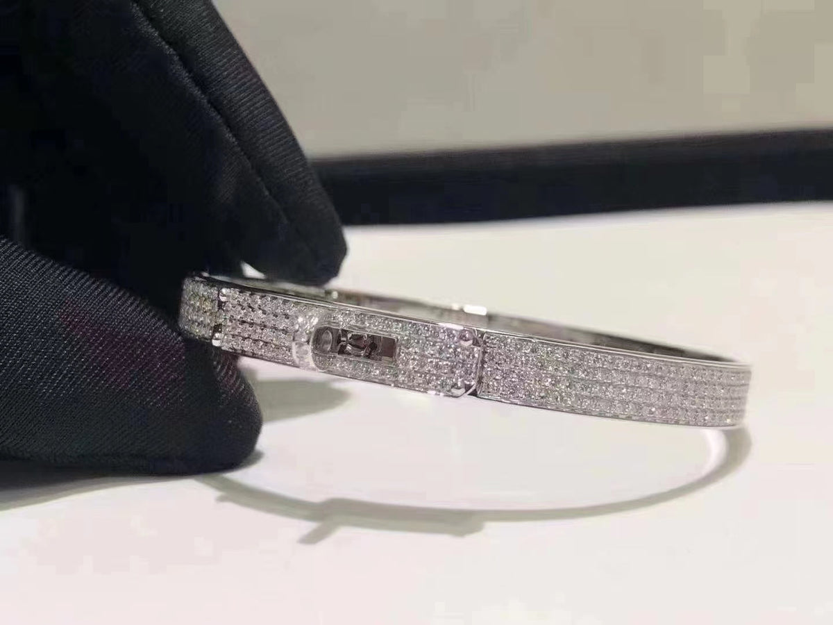 [⭐Aura]HM KELLY BRACELET IN SILVER AND FULL PAVE DIAMOND