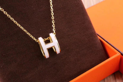 [⭐Aura]HM CLIC YELLOW ENAMEL GOLD NECKLACE