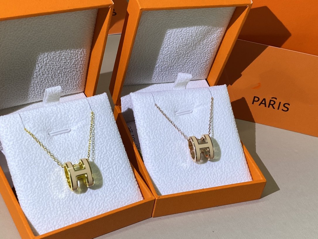 [⭐Aura]HM CLIC YELLOW ENAMEL GOLD NECKLACE