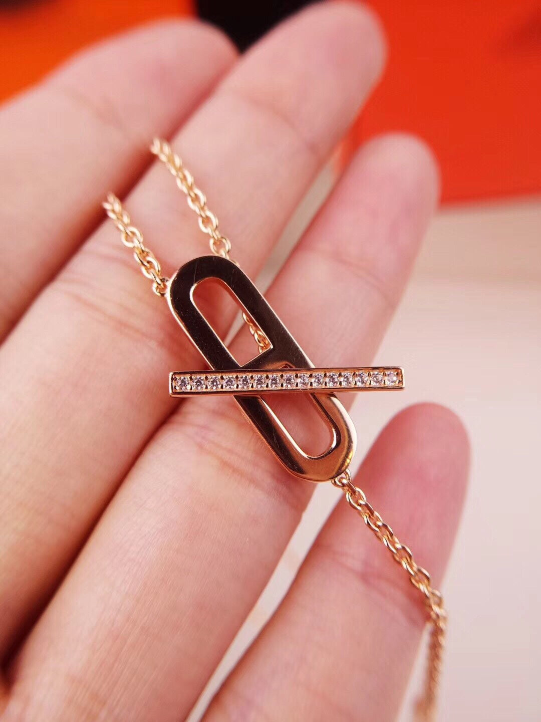 [⭐Aura]HM FIRE PIG NOSE NECKLACE TRENDY STREET