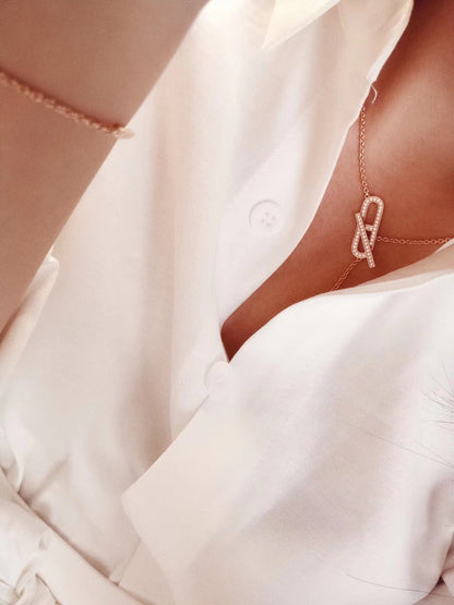 [⭐Aura]HM FIRE PIG NOSE NECKLACE TRENDY STREET