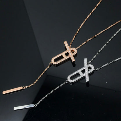 [⭐Aura]HM NECKLACE PLATINUM ROSE GOLD DIAMOND
