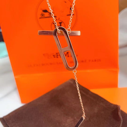 [⭐Aura]HM NECKLACE PLATINUM ROSE GOLD DIAMOND
