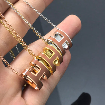 [⭐Aura]H NECKLACE BROWN