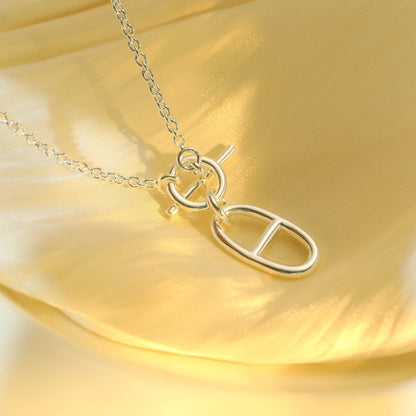 [⭐Aura]HM CHAINE D'ANCRE PENDANT NECKLACE STERLING SILVER