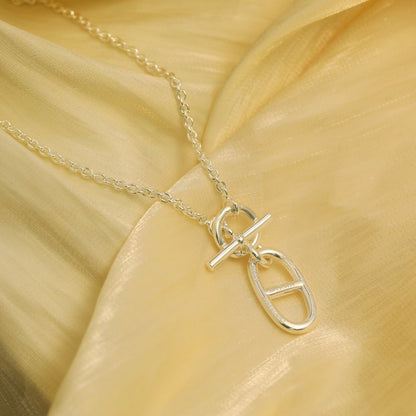 [⭐Aura]HM CHAINE D'ANCRE PENDANT NECKLACE STERLING SILVER