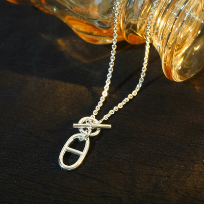 [⭐Aura]HM CHAINE D'ANCRE PENDANT NECKLACE STERLING SILVER