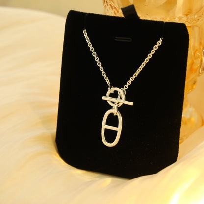 [⭐Aura]HM CHAINE D'ANCRE PENDANT NECKLACE STERLING SILVER