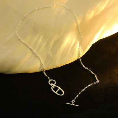 [⭐Aura]HM CHAINE D'ANCRE PENDANT NECKLACE STERLING SILVER