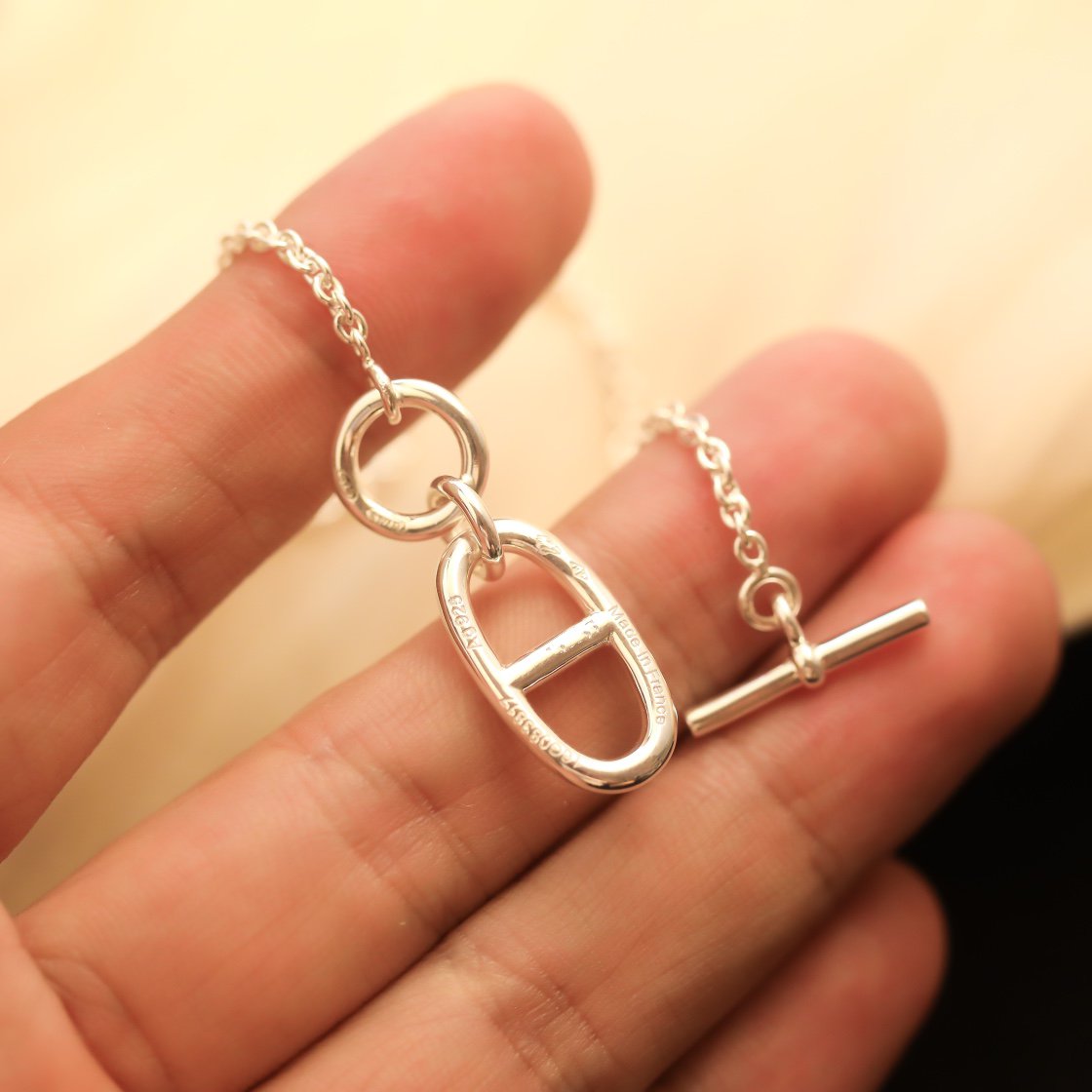 [⭐Aura]HM CHAINE D'ANCRE PENDANT NECKLACE STERLING SILVER